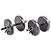 US Weight 105 lb. Duracast Barbell Weight Set with Two 20 lb., Four 10 lb. and Four 5 lb. Weights and Two Dumbbell Bars