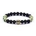 JOYA GIFT Chakra Lava Stone Owl Beads Bracelets Mens Womens Friendship Bracelets Set