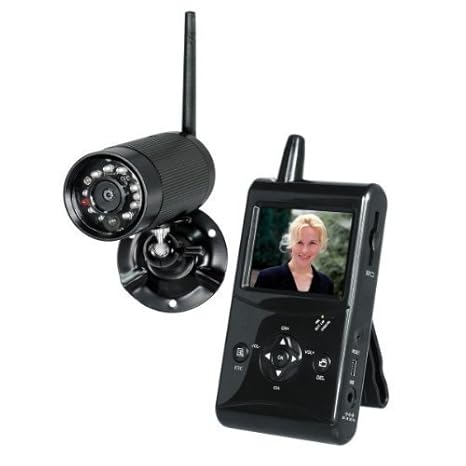 Pentatech DF25 Funk-Überwachungskamera Set mit 2,5 TFT-Monitor und Infrarot Nachtsicht