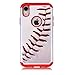 iPhone XR Case - Baseball Sports Pattern Shock-Absorption Hard PC and Inner Silicone Hybrid Dual Layer Armor Defender Protective Case Cover for Apple iPhone Xr 6.1 inch(2018)