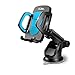 LilBit Car Phone Mount, Universal Long Arm Windshield Mobile Phone Cradle with Suction Cup for 3.5-6.5 inch Smartphone GPS, Black and Blue