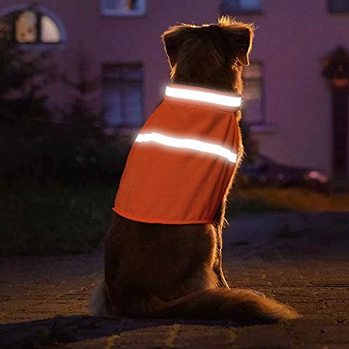 VIZPET Reflective Dog Vest with Lightweight Adjustable Strap & Comfortable Material Ideal to Keep Dogs Safe While Walking & Hunting