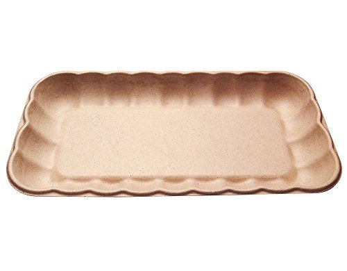 Compostable Biodegradable Eco Friendly Cloud Collection Trays - Plates Made from Tree-Free Bagasse Sugarcane for Weddings, Dinnerware, Catering or Takeout (100, 11