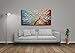 YaSheng Art -3D Oil Paintings Blue Flowers Oil Painting on Canvas Texture Abstract Art Pictures Canvas Wall Art Paintings Modern Home Decor Abstract Paintings Ready to Hang 24x48inch