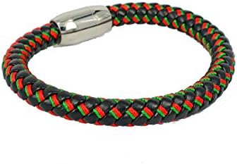 QIDISI FIFA WORLD CUP RUSSIA 2018 National Flag Bracelet Stainless Steel Leather Bracelet National Flag Totem Bracelet (Portugal)