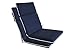 BOSSIMA Indoor Outdoor High Back Chair Cushions Replacement Patio Chair Seat Cushions Set of 2 Navy Blue