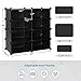 SONGMICS 4-Tier Shoe Rack, Space Saving 16-Pair Plastic Shoe Storage Organizer Units, Cabinet Storage Organizer, Ideal for Entryway Hallway Bathroom Living Room and Corridor, Black ULPC24H