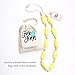 Fox and Finn 'Sophia' Silicone Teething Necklace for Babies | Safety Knotted Silk Rope | Does Not Pull Out Hair | 14 Inch Drop (lemon cream)