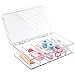 mDesign Plastic Divided First Aid Storage Box Kit with Hinge Lid for Bathroom, Cabinet, Closet - Organize Medicine, Ointments, Adhesive Bandages - 5 Sections, Ligne Collection, Clear