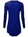 NINEXIS Women's Crewneck Long Sleeve Curved Hem Flowy Tunic Top S-3XL (11 Colors)