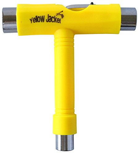 Yellow Jacket Skateboard Tool, 5-in-1 Tool, Yellow, 3/8â€ Socket Wrench, 1/2â€ Socket Wrench, 9/16â€ Socket Wrench, Phillips Screwdriver, Allen Screwdriver (Yellow)