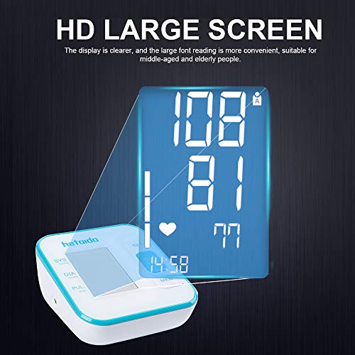 Blood Pressure Monitors for Home Use Upper Arm,Heart Pulse Rate Monitoring Meter with Cuff 22-40cm, 2×120 Sets Memory