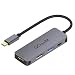 QGeeM USB C Hub, 4-in-1 USB C Adapter with 4K HDMI Output, USB 3.0, 100W PD Charger, USB 2.0, Compatible with MacBook Pro 2019/2018 and Other Type C Devices