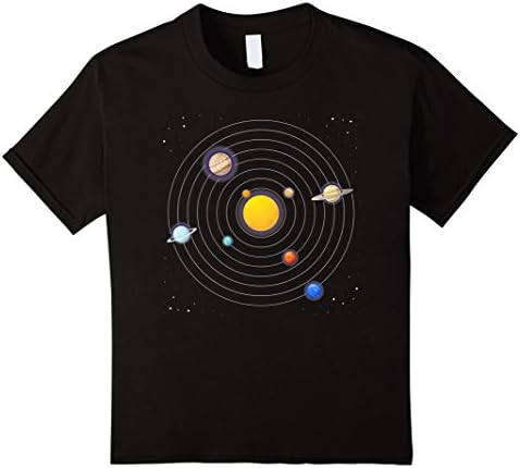 Kids Planets Of The Solar-System,Sun,Gift,Tee, T-shirt 8 Black