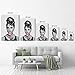 Smile Art Design Audrey Hepburn Bubble Gum Chewing Gum Black and White Canvas Print Pop Art Home Decor/Iconic Wall Art/Gallery Wrapped Canvas Art Stretched/Ready to Hang (12 x 8)