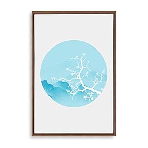 Framed Canvas Wall Art Circular Pattern Canvas Prints Home Artwork Decoration for Living Room,Bedroom - 24x36 inches
