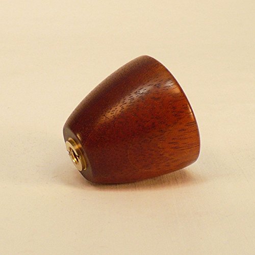 Wood Lamp Finial Mahogany Cup Pattern 3
