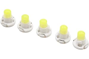 uxcell 5pcs 12V White T4.2 Car Wedge LED Dash Gauge Instrument Panel Light Interior Low Voltage Light Bulbs Universal Replace