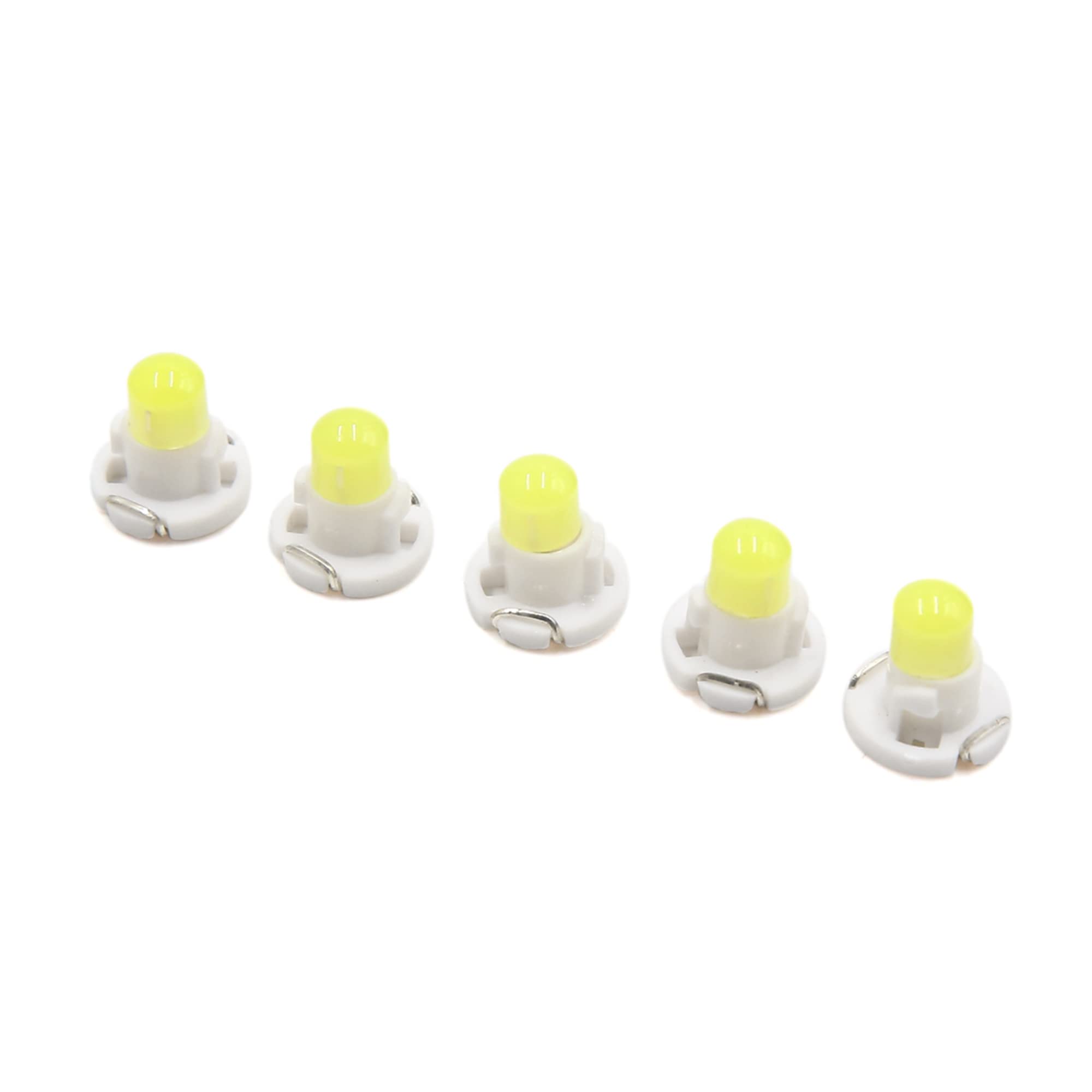 sourcingmap 5pcs 12V White T4.2 Car Wedge LED Dash Gauge Instrument Panel Light