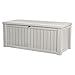 Keter Rockwood Plastic Deck Storage Container Box Outdoor Patio Garden Furniture 150 Gal, White