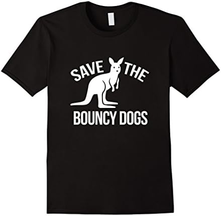 Mens Kangaroo Tshirt Funny Bouncy Dogs Shirt Zoo Men Womens Tee Medium Black