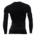 jeansian Men's Slim Fit Long Sleeves V Neck Casual Henleys T-Shirts Tee D507 Black L