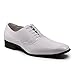 Delli Aldo M-19121 White Patent Men's Lace Up Plain Tuxedo Oxford Dress Shoes
