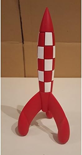 Moulinsart Raket statue Tintin, Red/White, 17 cm, 42615 - Image 3