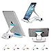 SIME-ON: Phone and Tablet Stand, Desk Holder Compatible with iPhone, iPad (Mini), Samsung Devices, Universal, Portable, Adjustable Multi-Angle - Blue