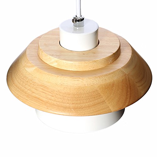 Comprar Metal de Madera Colgante Luz Forma de Hongo Pantalla Industrial