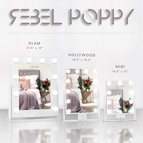 Rebel Poppy Makeup Vanity Mirror with Lights Lighted Cosmetic Vanity
