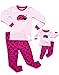 Leveret Kids & Toddler Pajamas Matching Doll & Girls Pajamas 100% Cotton Set (Toddler-14 Years) Fits American Girl (8 Years, Ladybug Pink)