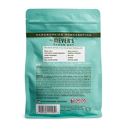Mrs. Meyer's Laundry Detergent Pods, Biodegradable Formula, Ready to