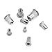 Sutemribor 304 Stainless Steel Flat Head Threaded Rivetnut Insert Nutsert Rivet Nut Assortment Kit 120 Pieces, 6 Sizes - M3 M4 M5 M6 M8 M10