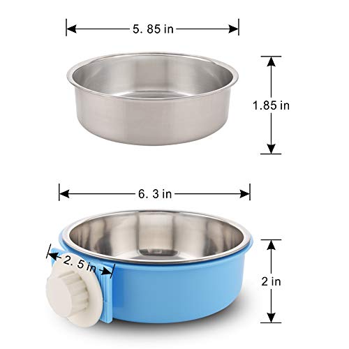Guardians Crate Dog Bowl Removable Stainless Steel Water Food Feeder