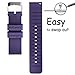 Lwsengme Silicone Watch Replacement Band with Quick Release-Choose Color & Width (20mm,22mm) & Length-Soft Rubber Watch Strap (Purple, 20mm)