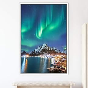 signwin Framed Canvas Wall Art Night View Landscape...