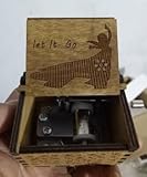 Phoenix Appeal Antique Carved Wooden Music Box Hand cranked Music: Game of Thrones, Harry Potter, Merry Christmas, Beauty and The Beast, Star Wars, Frozen and Zelda Theme Gift (Frozen, Wood)