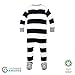 Burt's Bees Baby Boys Pajamas, Zip Front Non-Slip Footed Sleeper PJs, 100% Organic Cotton, Midnight Rugby Stripe, 3-6 Months