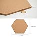 Hexagon Cork Tiles Board,Pin Board Decoration for Pictures,Mini Wall Bulletin Boards, Very Thick10 Pack with Full Sticky Back - Bonus 50 Pins