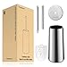 Homemaxs Toilet Brush and Holder, 304 Stainless Steel Toilet Brush with Long Handle, Hideaway Toilet Bowl Brush for Bathroom(Mirror Surface Holder)