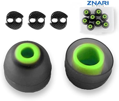 Jaybird Earphone Earbud Silicone Tips With WingTips And Protective Case - BlueBuds X, X2 - 4 Pairs 8 Pieces - Medium Black