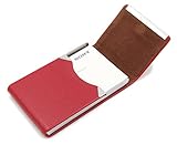 Bussiness Name Card Case/Slim Credit ID Card Holder With Magnetic Shut - Red