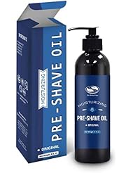 8 fl. Oz, Unscented Pre Shave Oil for Men, Excellent Shaving oil for Men, Prepares for a burns free Shave, Works with Straight or Safety Razor