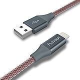 iPhone Cable , IMKEY® Apple MFi Certified 6.5 Feet Braided Lightning to USB Cable for iPhone 6S / 6 Plus, iPhone SE, iPhone 5S 5C 5, iPad, iPod - (Red)