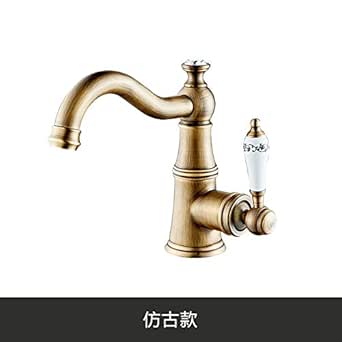 XPYFaucet Grifo de lavabo europeo de cobre completo para lavabo de baño