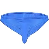 TIAOBU US Men's Long Bulge Pouch Bikini Brief XL Blue