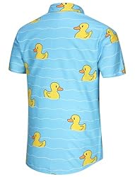 KYKU Duck Shirts Men's Hawaiian Shirts Short Sleeve
