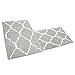 U'Artlines 2 Piece Doormat Area Rug Resist Dirt Decorative Non Slip Floor Mats Low-Profile Machine Washable Indoor Outdoor for Front Door Entryway Kitchen Bathroom (17.7x25.6+20.9x33.9, Gray)