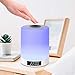 Night Light Bluetooth Speaker, Macrimo LED Night Lamp Touch Sensor Table Lamp Dimmable Warm White Light & 7 Color 3 brightnesses Changing with Alarm Clock/FM/TF Card Mode Gift for Women Teens Kids